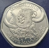 50 pence 2024 Marea Britanie, Steppe Mammoth, Brilliant unc, Coincard