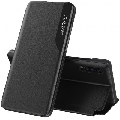 Husa Piele OEM Smart View pentru Samsung Galaxy A42 5G, Neagra foto
