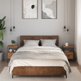 Set 2 Noptiere Gossi, Stejar Artizanal, 34x36x50 cm, Lemn Prelucrat si Fier, Design Modern, Spatiu Depozitare