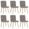 vidaXL Scaune de sufragerie, 6 buc., gri taupe, material textil 3315467