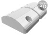 Clemă tehnopolimer neagră 38mm x 56.5mm