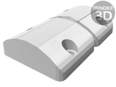 Clemă tehnopolimer neagră 38mm x 56.5mm