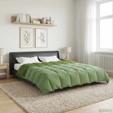 vidaXL Duvet de iarnă Patos Verde 200 x 200 cm Microfibră 42026124