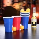 Joc Beer Pong Party, jocul clasic de baut cu pahare si mingi pentru petreceri de neuitat, multicolor