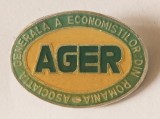 INSIGNA AGER ASOCIATIA GENERALA A ECONOMISTILOR DIN ROMANIA 25/17 MM ECONOMIE ECONOMIST INVATAMANT EMAIL RECE ( CITITI VA ROG DESCRIEREA ENUNTUL )