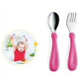 Set tacamuri din inox pentru copii BabyJem Pink