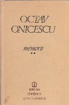 Memorii, Volumul al II-lea (Onicescu) foto