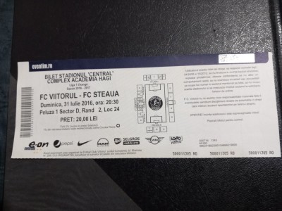 Bilet Viitorul Constanta - Steaua foto