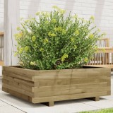 vidaXL Jardinieră de grădină, 70x70x26,5 cm, lemn de pin impregnat