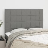 VidaXL Tăblii de pat, 4 buc, gri &icirc;nchis, 72x5x78/88 cm, textil