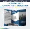 Pliant A3 - 2 Pliuri Z, Promovare Eficienta, Print de Calitate, Tipar Profesional, Oferte &amp; Servicii, Marketing Direct