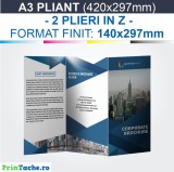 Pliant A3 - 2 Pliuri Z, Promovare Eficienta, Print de Calitate, Tipar Profesional, Oferte &amp; Servicii, Marketing Direct