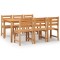 Set mobilier de gradina, 7 piese, lemn masiv de tec