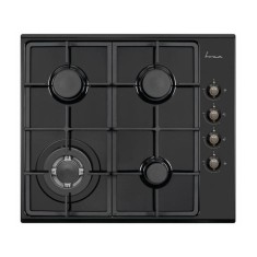 Plita incorporabila Fram FBH-V4IWF-RBK, Gaz, 4 Arzatoare, WOK, Gratar fonta, Control lateral, Aprindere electrica, Dispozitiv de siguranta, 60 cm, Neg