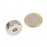 Magnet neodim inel &Oslash;22/6 x 10 mm, putere 11 kg, N38