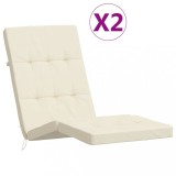 Cumpara ieftin Perne scaun de terasa, 2 buc, crem, tesatura Oxford