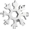 Instrument multifunctional 18 in 1, Fulg de zapada, Otel inoxidabil, 2.3 inch, Argintiu, Oem