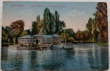 Carte postala, Bucuresti Lacul Cismigiu si Insula Monte Carlo, 1922