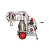 Aparat de muls capre si oi EMT, un bidon inox 20 litri, 4 posturi, pompa vacuum ulei