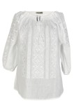 Bluza tip ie dama B23, alb creta , marimea 4XL