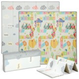 AIYAPLAY Covoraș pentru copii cu literele alfabetului și suprafață impermeabilă din XPE, multicolor, 194x176.5x1.5 cm | Aosom Romania