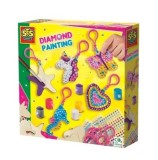 Cumpara ieftin Set de pictat si decorat cu diamante SES Creative - Brelocuri din lemn