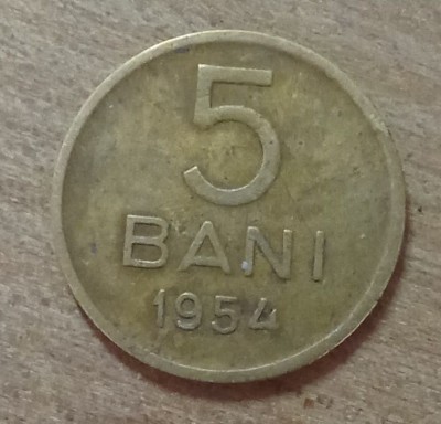 MNDRO10 moneda RPR Romania 5 bani 1954 foto