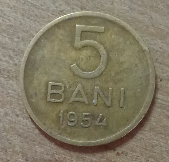 MNDRO10 moneda RPR Romania 5 bani 1954