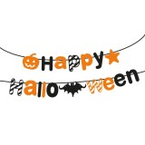 Ghirlanda de hartie de Halloween - inscriptia Happy Halloween - 3,5 m