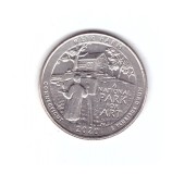 Moneda SUA 25 centi/quarter dollar 2020 D Connecticut Weir Farm, stare buna, curata