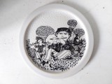Farfurie colecție Rosenthal Studio Line, design Bj&ouml;rn Wiinblad &bdquo;Herr Moll&rdquo;, porțelan decorativ vintage 20 cm, Germania