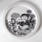 Farfurie colecție Rosenthal Studio Line, design Bj&ouml;rn Wiinblad &bdquo;Herr Moll&rdquo;, porțelan decorativ vintage 20 cm, Germania