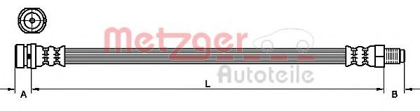 Conducta / cablu frana FORD C-MAX II (DXA) (2010 - 2016) METZGER 4111214