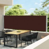 Cumpara ieftin Copertină laterală retractabilă de terasă, maro, 140 x 600 cm