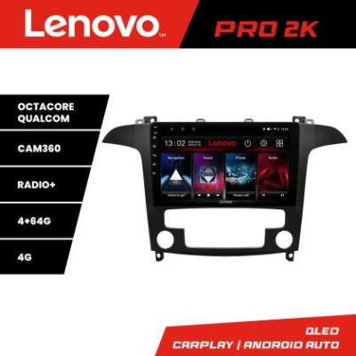 Navigatie Ford S-Max 2008-2012 Lenovo Kit-003 8 core QLED 2K 4+64 360 Android Waze USB Navigatie Internet Youtube Radio CarStore Technology foto