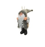 Cumpara ieftin Figurina - Santa Polyester Giftbag - Grey | Kaemingk