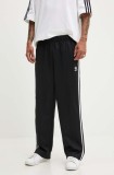 Adidas Originals pantaloni Adicolor Baggy Fit Firebird Pant Firebird bărbați, culoarea negru, drept, IZ4801