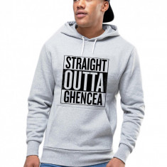 Hanorac Barbati Gri - Straight Outta Ghencea - M