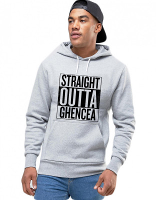 Hanorac Barbati Gri - Straight Outta Ghencea - S foto