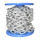 Lant electrogalvanizat DIN5685A 7,9 mm, 10 m, pe tambur din plastic