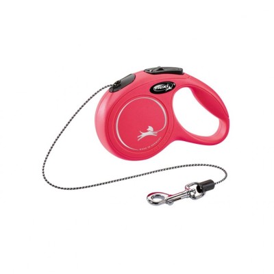 LESA PENTRU CAINI KERBL FLEXI CLASSIC CU FIR XS 3M 8KG RED foto