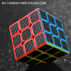 Cub rubik 3x3x3, speed cubing, fibra de carbon foto