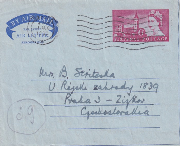 FILATELIE TEMATICA - PLIC MAREA BRITANIE TEMATICA AVION AVIOANE AVIATIE AIRMAIL AEROGRAM