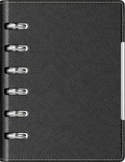 Agenda organizer A6 cu 6 inele neagra