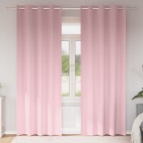 vidaXL Perdele cu perdele 2 pcs Roz bebeluș 245 x 140 cm Poliester
