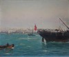 Tablou autentic Dimitrie Florian (1899-1979) - Port din Constanta, Marine, Ulei, Impresionism