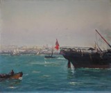 Tablou autentic Dimitrie Florian (1899-1979) - Port din Constanta