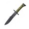Cutit militar tactic Foxter, lama cu ferastrau, 34 cm, toc, verde