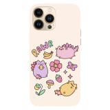 Husa compatibila cu Apple iPhone 15, Viceversa, model Dinoverse Pusheen , Silicon, TPU
