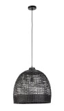 Cumpara ieftin Lustra ratan negru Siwa 53x48.5 cm